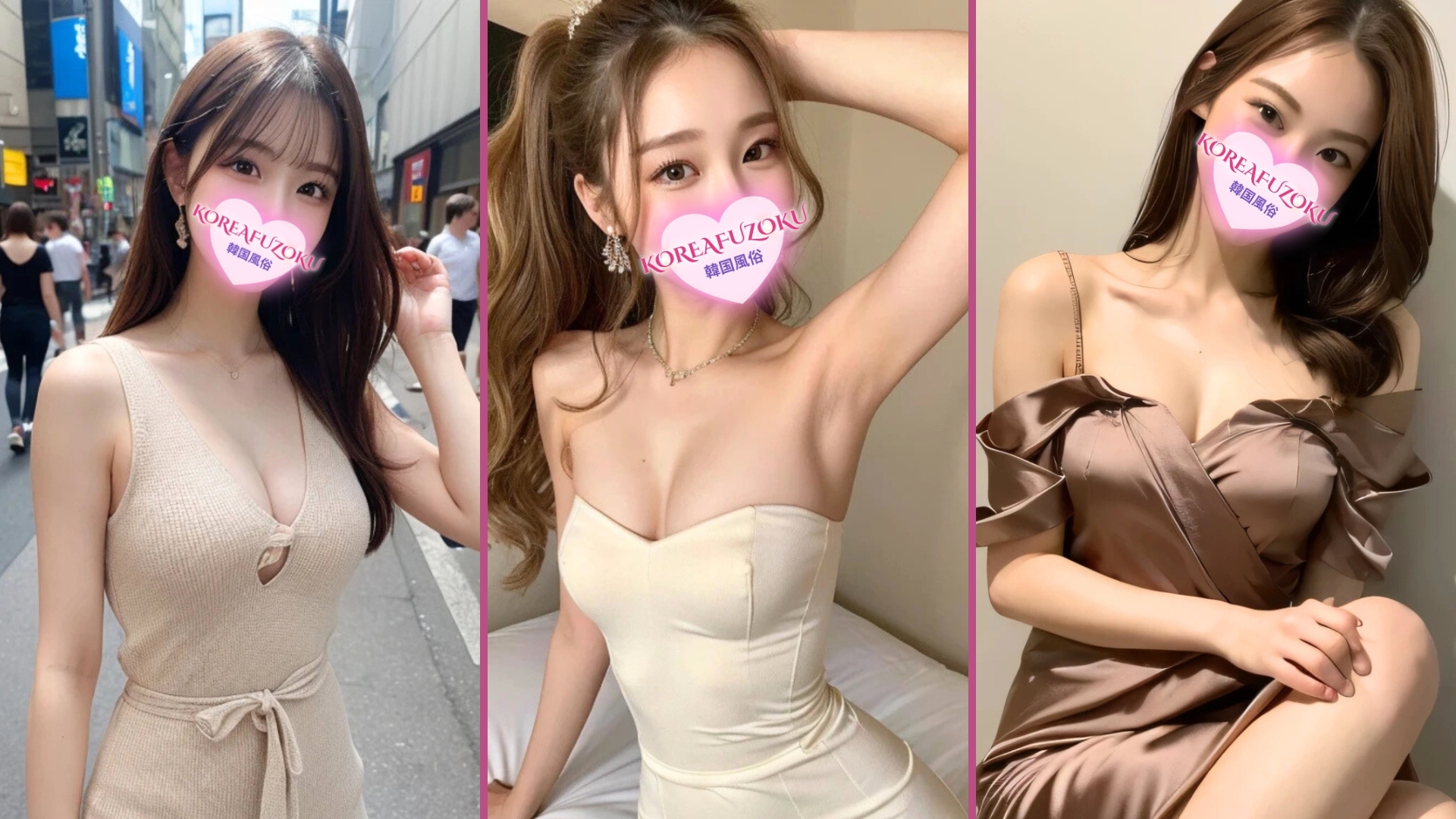 ソウル中心街で微笑む女性のアップ。日本人向け夜遊び総合サポートのイメージ